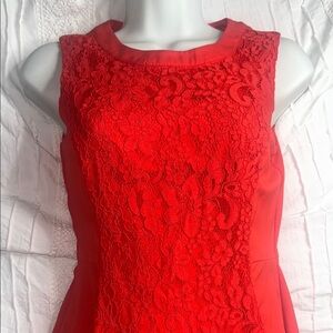 Gianni Bini Red Fit and Flare Cocktail Dress